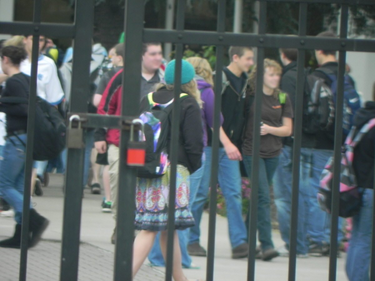 white schoolyard