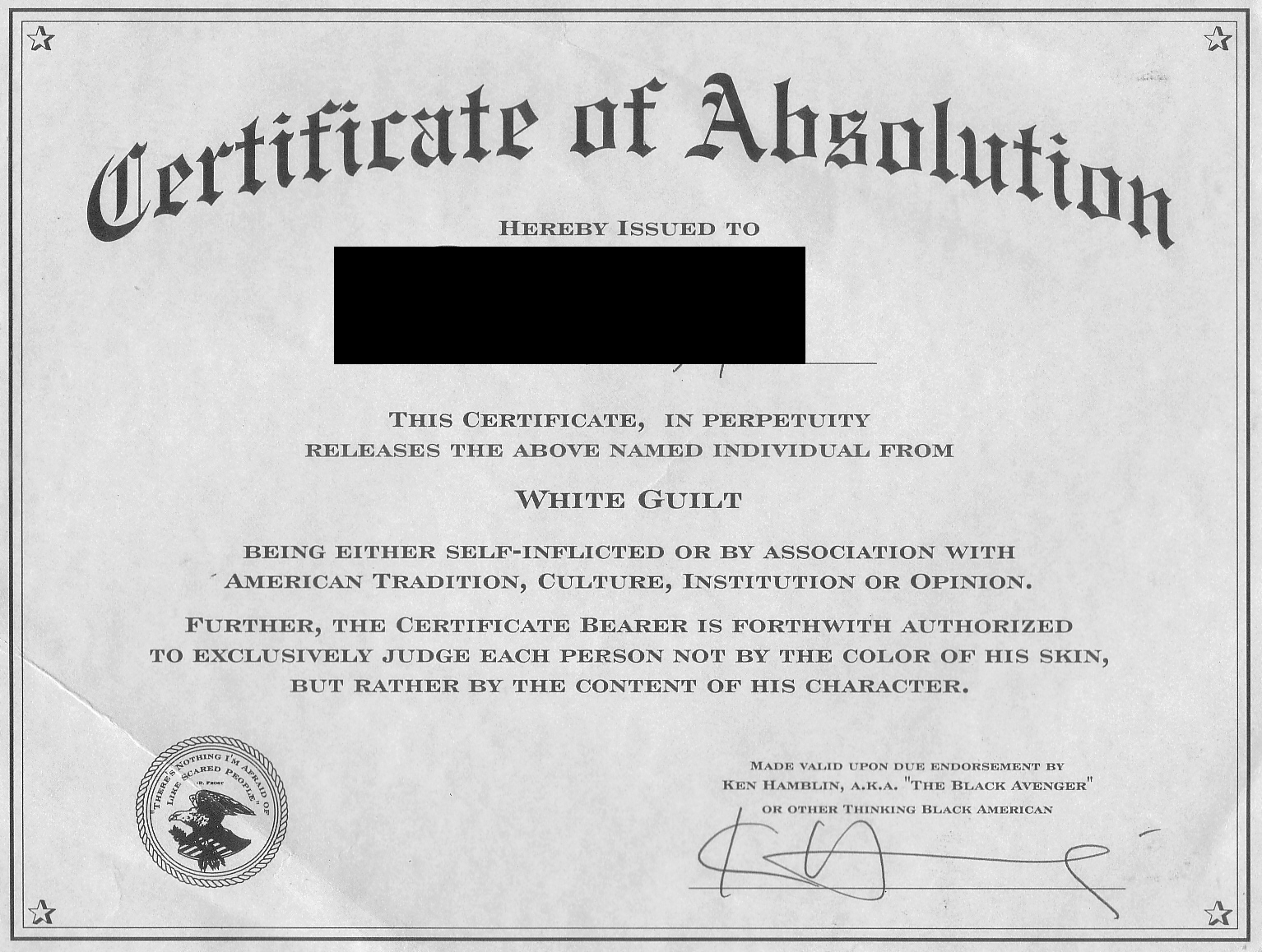 certificate