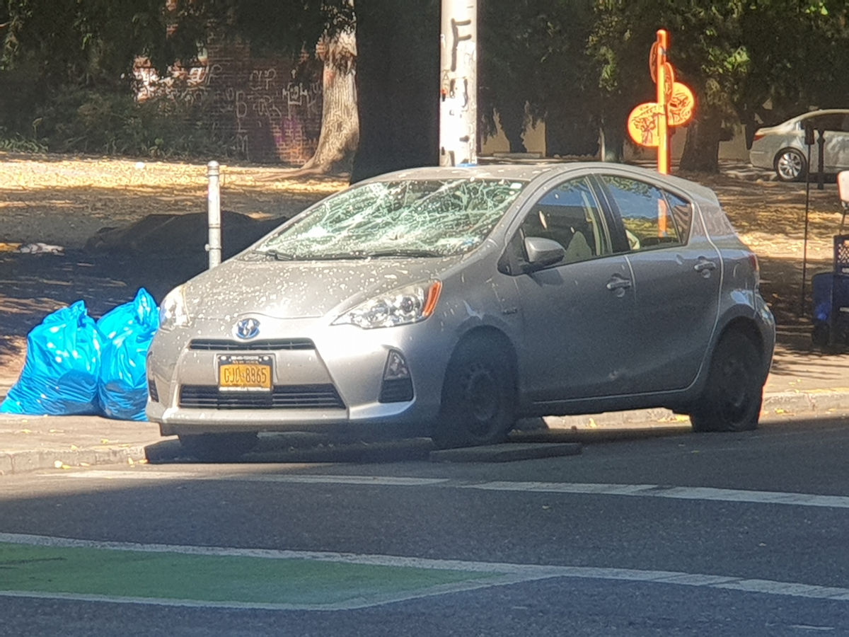 smashed car